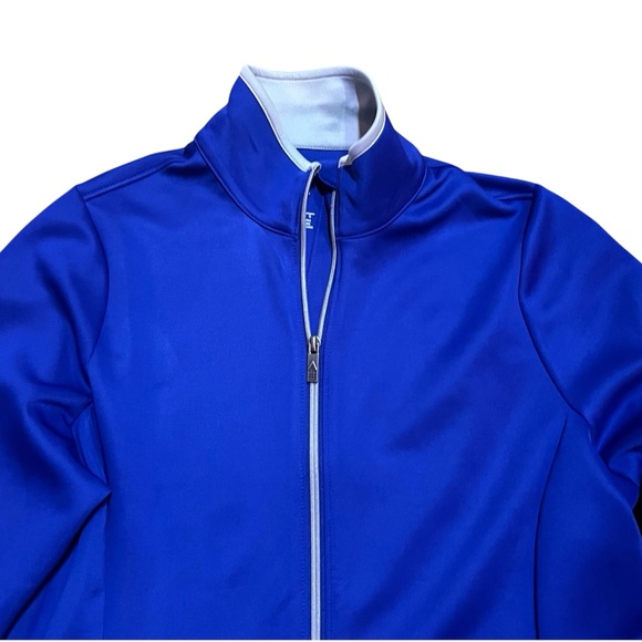 Antigua Woman’s Leader Blue Lightweight Jacket Full Zip Size Large - Picture 3 of 8
